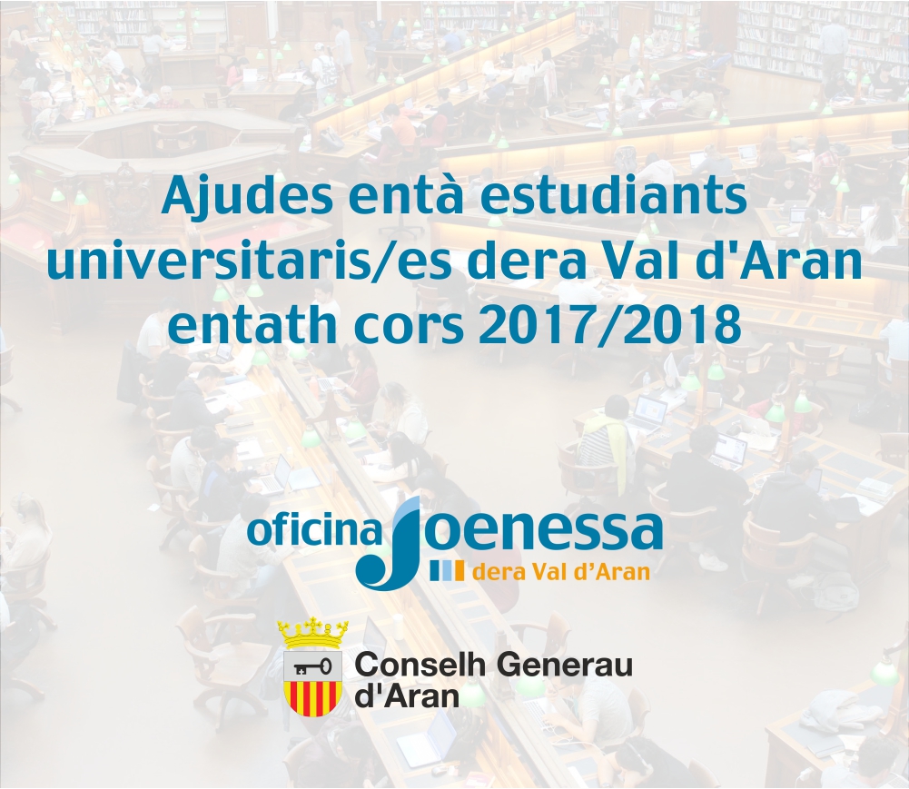 Obert el termini per sol·licitar els ajuts per a estudiants universitaris/es de la Val d'Aran per al curs 2017/2018